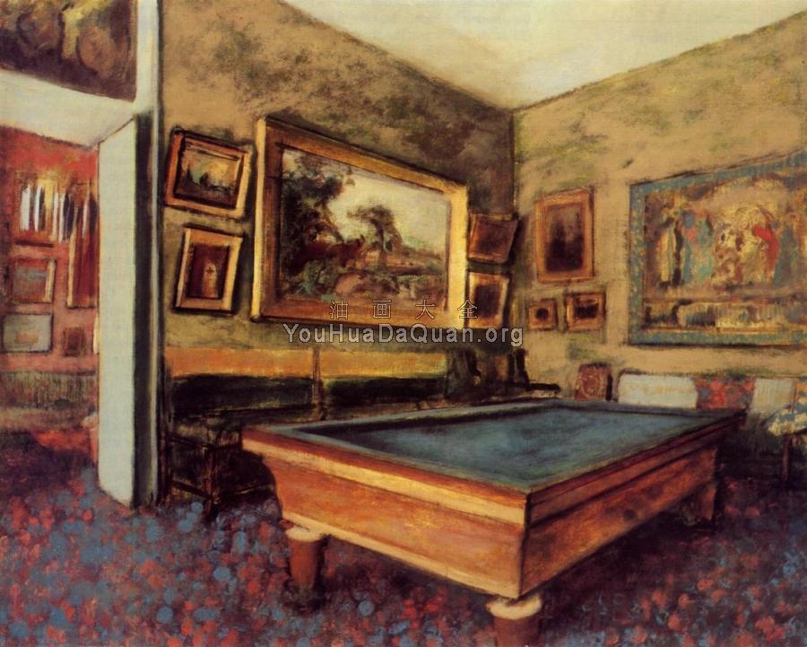 The Billiard Room at Menil Hubert - 埃德加·德加